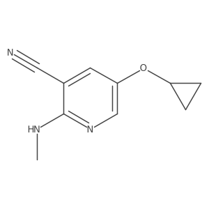 5-Cyclopropoxy-2-(methylamino)nicotinonitrile结构式