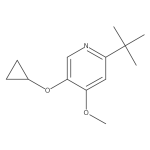 2-Tert-butyl-5-cyclopropoxy-4-methoxypyridine结构式