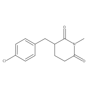 3-[(4-Chlorophenyl)methyl]-1-methyl-2,6-piperidinedione结构式
