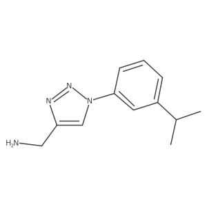 {1-[3-(propan-2-yl)phenyl]-1H-1,2,3-triazol-4-yl}methanamine Structure