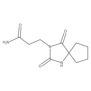 3-{2,4-Dioxo-1,3-diazaspiro[4.4]nonan-3-yl}propanamide结构式