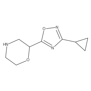 2-(3-Cyclopropyl-1,2,4-oxadiazol-5-yl)morpholine结构式