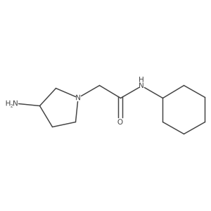 2-(3-aminopyrrolidin-1-yl)-N-cyclohexylacetamide Structure