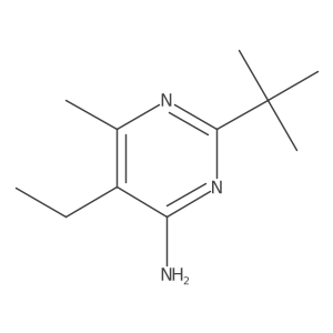 2-Tert-butyl-5-ethyl-6-methylpyrimidin-4-amine Structure