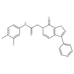 N-(3-fluoro-4-methylphenyl)-2-(7-oxo-3-(pyridin-4-yl)isothiazolo[4,5-d]pyrimidin-6(7H)-yl)acetamide结构式