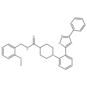 N-(2-methoxybenzyl)-1-(3-(3-phenyl-1,2,4-oxadiazol-5-yl)pyridin-2-yl)piperidine-4-carboxamide Structure