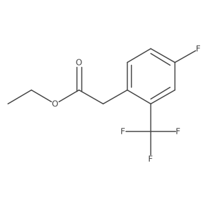 Ethyl 2-[4-fluoro-2-(trifluoromethyl)phenyl]acetate结构式
