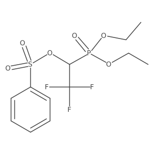 1-(Diethoxyphosphoryl)-2,2,2-trifluoroethyl benzenesulfonate Structure
