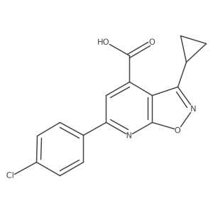6-(4-Chlorophenyl)-3-cyclopropylisoxazolo[5,4-b]pyridine-4-carboxylic acid Structure