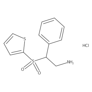2-Phenyl-2-(thiophene-2-sulfonyl)ethan-1-amine hydrochloride结构式