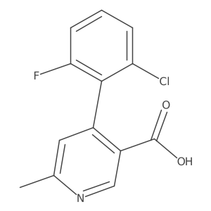 4-(2-Chloro-6-fluorophenyl)-6-methyl-3-pyridinecarboxylic acid结构式