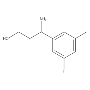 3-Amino-3-(3-fluoro-5-methylphenyl)propan-1-ol结构式