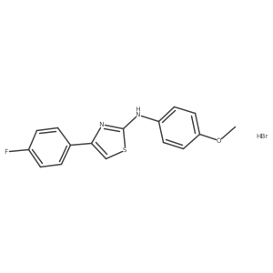 (4-(4-Fluorophenyl)(2,5-thiazolyl))(4-methoxyphenyl)amine, hydrobromide结构式