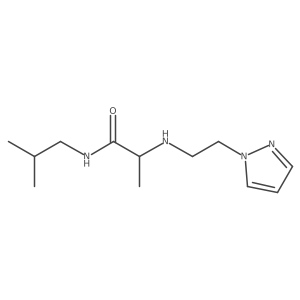 2-((2-(1h-Pyrazol-1-yl)ethyl)amino)-N-isobutylpropanamide结构式