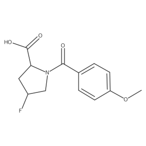 L-Proline, 4-fluoro-1-(4-methoxybenzoyl)-, cis- Structure