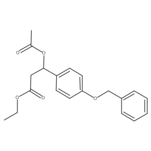 ethyl (3R)-3-(acetyloxy)-3-[4-(benzyloxy)phenyl]propanoate结构式