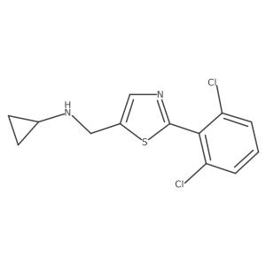 N-((2-(2,6-dichlorophenyl)thiazol-5-yl)methyl)cyclopropanamine Structure