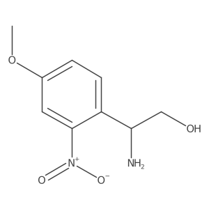 (2R)-2-amino-2-(4-methoxy-2-nitrophenyl)ethan-1-ol结构式