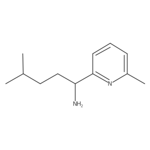 4-Methyl-1-(6-methylpyridin-2-yl)pentan-1-amine结构式