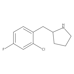2-(2-Chloro-4-fluorobenzyl)pyrrolidine结构式