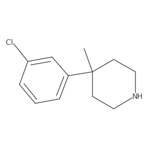 4-(3-Chlorophenyl)-4-methylpiperidine Structure