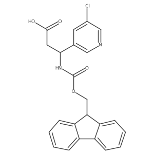 (3S)-3-(5-chloropyridin-3-yl)-3-({[(9H-fluoren-9-yl)methoxy]carbonyl}amino)propanoic acid结构式