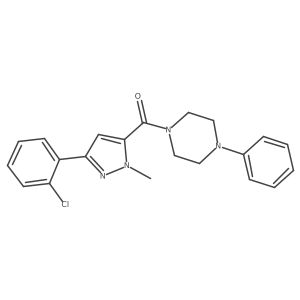 [3-(2-chlorophenyl)-1-methyl-1H-pyrazol-5-yl](4-phenylpiperazino)methanone Structure