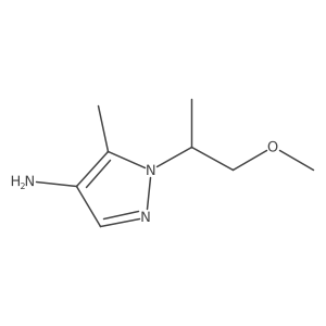 1-(1-methoxypropan-2-yl)-5-methyl-1H-pyrazol-4-amine结构式