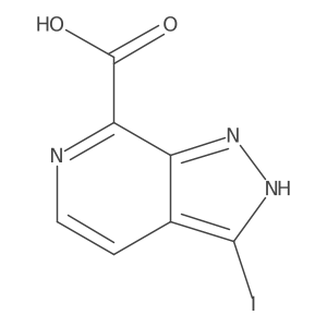 3-Iodo-1H-pyrazolo[3,4-c]pyridine-7-carboxylic acid结构式