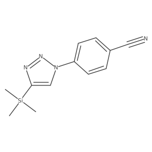 4-[4-(Trimethylsilyl)-1H-1,2,3-triazol-1-yl]benzonitrile Structure