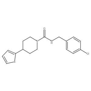 N-(4-chlorobenzyl)-4-(thiophen-2-yl)piperidine-1-carboxamide Structure
