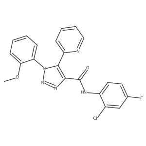N-(2-chloro-4-fluorophenyl)-1-(2-methoxyphenyl)-5-(pyridin-2-yl)-1H-1,2,3-triazole-4-carboxamide结构式