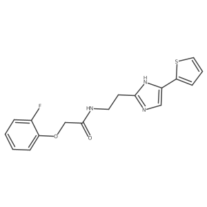 2-(2-fluorophenoxy)-N-(2-(4-(thiophen-2-yl)-1H-imidazol-2-yl)ethyl)acetamide Structure