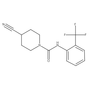 4-cyano-N-[2-(trifluoromethyl)phenyl]piperidine-1-carboxamide Structure