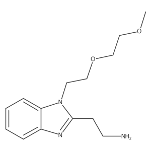 2-{1-[2-(2-methoxyethoxy)ethyl]-1H-1,3-benzodiazol-2-yl}ethan-1-amine结构式