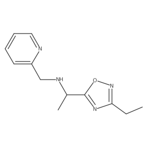1-(3-ethyl-1,2,4-oxadiazol-5-yl)-N-(pyridin-2-ylmethyl)ethanamine Structure