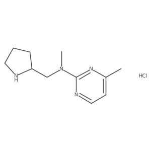 N,4-dimethyl-N-(pyrrolidin-2-ylmethyl)pyrimidin-2-amine hydrochloride Structure