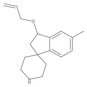 3-(Allyloxy)-5-methyl-2,3-dihydrospiro[indene-1,4'-piperidine]结构式