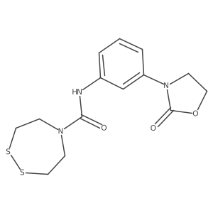 N-[3-(2-oxo-1,3-oxazolidin-3-yl)phenyl]-1,2,5-dithiazepane-5-carboxamide Structure
