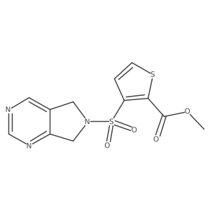 methyl 3-((5H-pyrrolo[3,4-d]pyrimidin-6(7H)-yl)sulfonyl)thiophene-2-carboxylate结构式