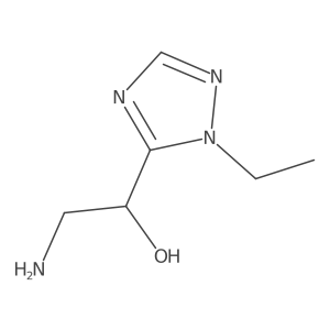 2-Amino-1-(1-ethyl-1h-1,2,4-triazol-5-yl)ethan-1-ol结构式