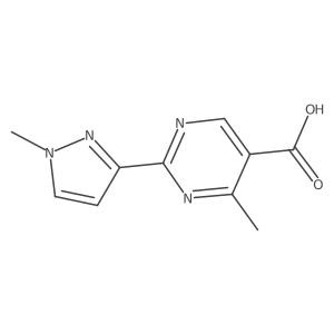 4-Methyl-2-(1-methyl-1h-pyrazol-3-yl)pyrimidine-5-carboxylic acid Structure