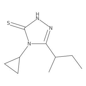 5-(butan-2-yl)-4-cyclopropyl-4H-1,2,4-triazole-3-thiol结构式
