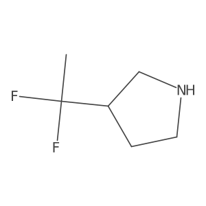 3-(1,1-Difluoroethyl)pyrrolidine结构式