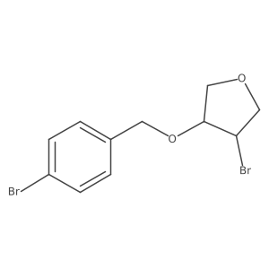 3-Bromo-4-[(4-bromophenyl)methoxy]oxolane Structure