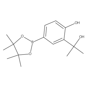 2-(2-Hydroxypropan-2-yl)-4-(4,4,5,5-tetramethyl-1,3,2-dioxaborolan-2-yl)phenol Structure