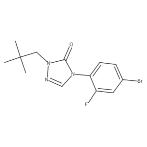 4-(4-bromo-2-fluorophenyl)-1-neopentyl-1H-1,2,4-triazol-5(4H)-one结构式