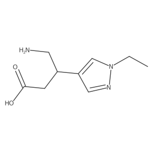 4-amino-3-(1-ethyl-1H-pyrazol-4-yl)butanoic acid Structure