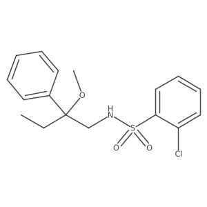 2-chloro-N-(2-methoxy-2-phenylbutyl)benzenesulfonamide结构式