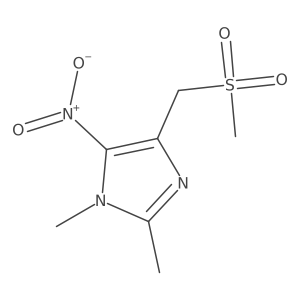 1,2-Dimethyl-4-((methylsulfonyl)methyl)-5-nitro-1H-imidazole结构式